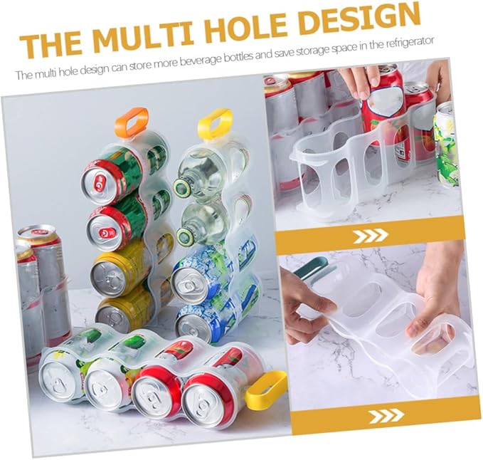 Cabilock 3pcs Fridge Can Organizer Storage Rack for Daily Use Beer Can Dispenser Soda Storage Organizer