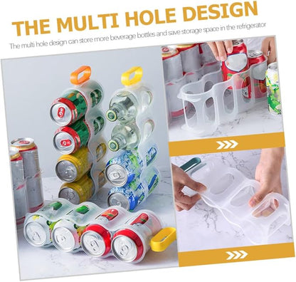 Cabilock 3pcs Fridge Can Organizer Storage Rack for Daily Use Beer Can Dispenser Soda Storage Organizer