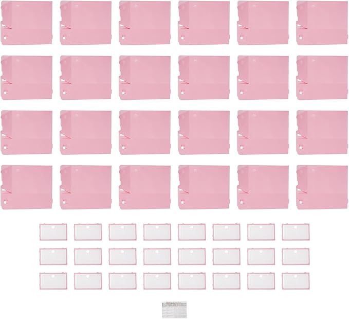 24 Pack Stackable Shoe Boxes with Clear Lids - Foldable Shoe Storage Organizer for Closet Cabinet, Color Options for Sneakers Flats Home Organization (Pink)