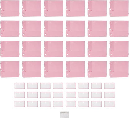 24 Pack Shoe Storage Boxes, Clear Stackable Shoe Organizer for Closet with Flip Lid, Foldable Plastic Shoe Boxes Sneaker Containers for Entryway, Closet, Under Bed (Pink)