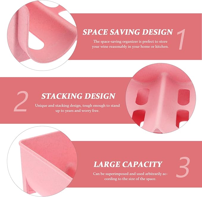 Zerodeko 4pcs Stackable Can Rack Organizer Drink Storage Rack for Wine Beer and Soda Space-Saving Design for Home and Kitchen Organization