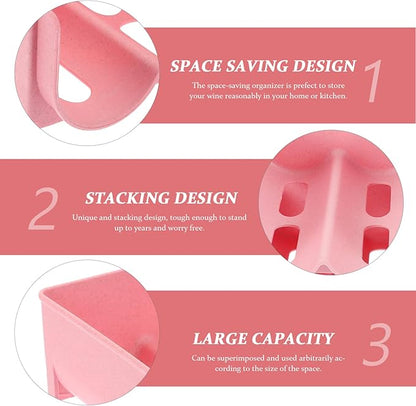 Zerodeko 4pcs Stackable Can Rack Organizer Drink Storage Rack for Wine Beer and Soda Space-Saving Design for Home and Kitchen Organization