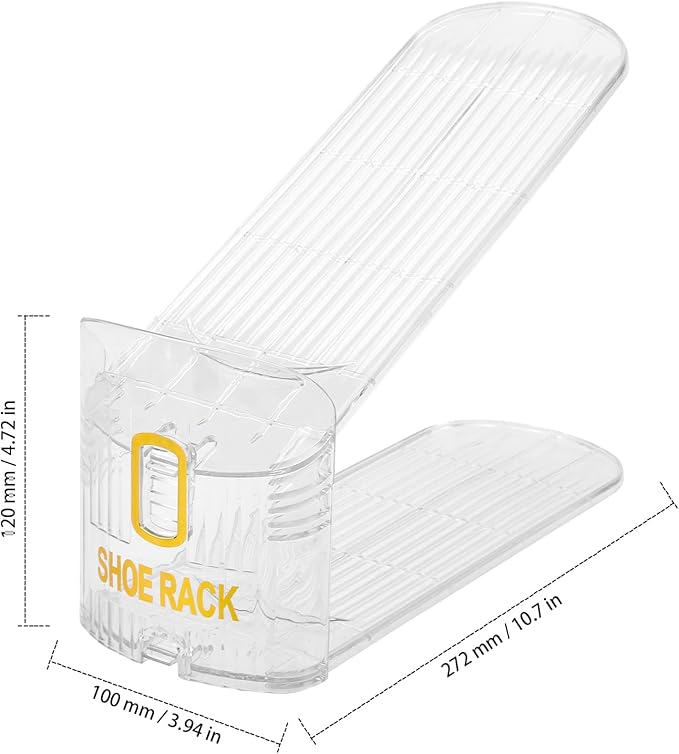 14 Pack Shoe Slots Organizer, 3 Levels Adjustable Thickned Shoe Stackers Organizer, Organizer Shoe Rack for Storage