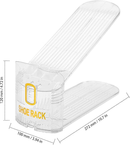 14 Pack Shoe Slots Organizer, 3 Levels Adjustable Thickned Shoe Stackers Organizer, Organizer Shoe Rack for Storage