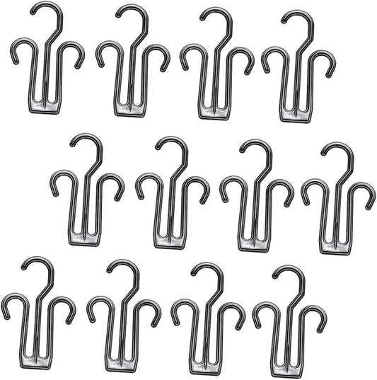 20pcs Multifunctional Shoe Rack for Drying Slippers and Shoes Space-Saving Hanging Organizer with Hooks Design for Home Hotel and Store Use Black