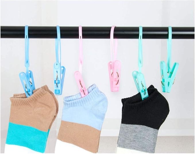 20 PCS Travel Hangers with 12 Pcs Clips - Cruise Ship Essentials Portable Folding Clothes Hangers Travel Essentials Foldable Clothes Drying Rack for Travel