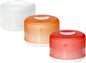humangear GoTubb – Storage Containers for Snacks, Small Essentials and Travel Gear, Made from Food-Safe Materials, Clear/Orange/Red, Small (3-pack)