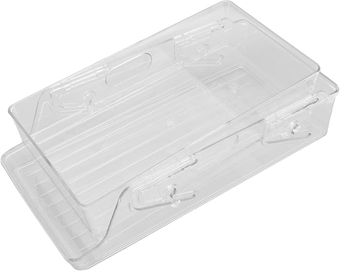 Srliya Automatic Rolling Drink Can Storage Organizer, Double Layer Plastic Fridge Can Holder, Dispenser Container