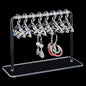 PH PandaHall Acrylic Earring Holder, Coat Hanger Shape Jewelry Organizer Clear Dangle Earring Display Stand Acrylic Ear Studs Display Rack for Retail Show Personal Exhibition, 2.3x5.9x4.2inch
