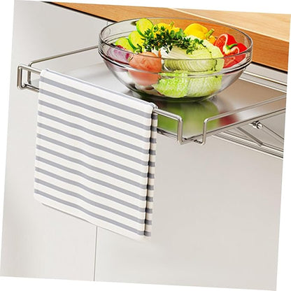 STOBAZA Stainless Steel Kitchen Shelves Storage Cabinet Door Organizer Pantry Spice Rack