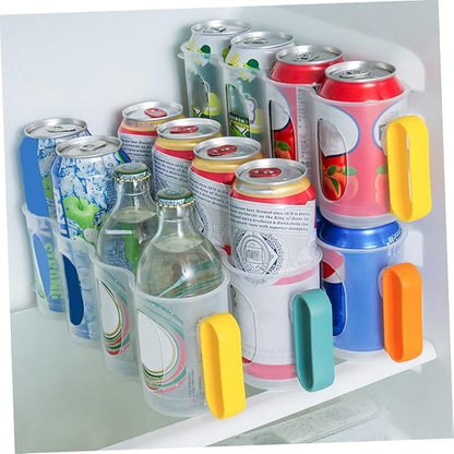 Garneck 3pcs Fridge Soda Can Organizer Multi-can Storage Dispenser for Drinks Refrigerator Beverage Holder for Kitchen and Bar Random Colors