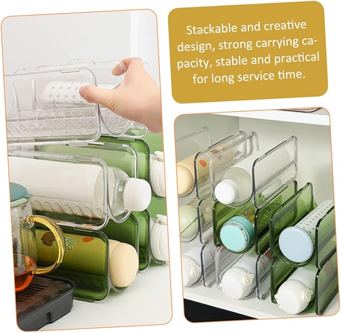 PRETYZOOM 2pcs Multi-Layer Cup Holder Bottle Organizer for Cabinet Water Bottle Organizer Rack Stackable Wine Holder