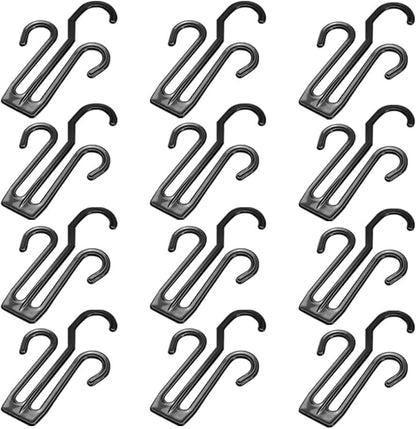 Hemoton 12pcs Shoe Hanging Hooks for Exercise Bikes Black Plastic Shoe Holder and Drying Organizer Multi-functional Hanger Rack for Home and Gym Use