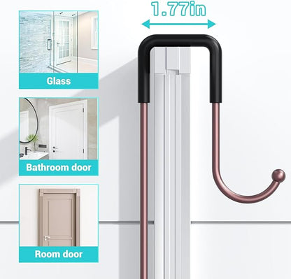 Aitatty Over the Door Hanging Shower Caddy: Rustproof Hanging Organizer over the Door - No Drilling Bathroom Rack for Inside Shower Bronze