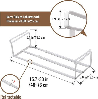 Ihomepark Expandable Shoe Rack Organizer, Adjustable Metal Shoe Rack for Closets & Entryways, Under Cabinet Shelf for Shoe or Clothing Storage, 2 Pack