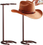2 Pack Cowboy Hat Rack Stand Cowboy Hat Display Holder with Western Horseshoe Decor Vintage Gifts for Fedoras, Sun Hats, Iron & Bronze, Equestrian Supply (Stylish)