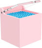 Qtip Holder Dispenser for Cotton Swabs, Balls, Pads, Floss Picks, Lightpink Acrylic Container with Lid Apothecary Jar Bathroom Accessories Canister Vanity Storage Organizer