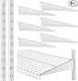 CroBlissful 47.5 Inch Twin Rail Upright Wall Shelving System with 12 Inch Locking Shelf Bracket Adjustable Closet System Heavy Duty Metal Support for Deep Wire Shelving Closet (8 Pcs)