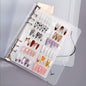 Press On Nail Organizer,Press On Nail Packaging,Removable Loose-Leaf Storage Book for Fake Nail,Nail Display (A5(9.05*7.08*1.37inch )