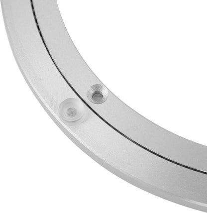 QDiShi 12 Inch Lazy Susan, Heavy Duty Swivel Turntable Aluminum Bearing Metal Rotating Turntable Bearings Swivel Plate Hardware for Dining-Table and Workbench (12 inch)