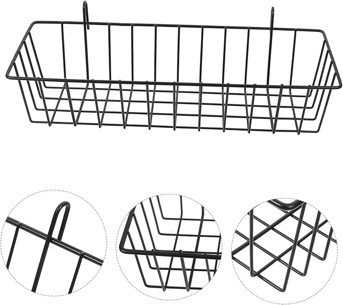 2pcs Hanging Baskets for Organizing Wire Storage Baskets for Wall Mounting Versatile Pantry and Home Decor for Kitchens Bathrooms and Garages