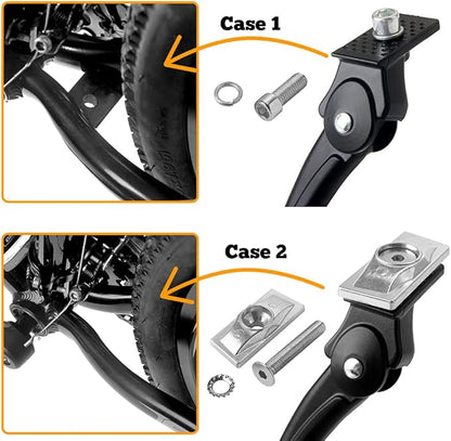 Sataway Center Mount Bike Kickstand Adjustable Bicycle Kick Stand for 26”-29” Mountain Sport Bike