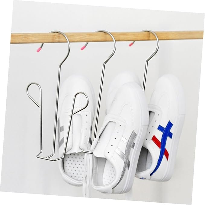 MAGICLULU Shoes Hanger Drying Rack with 5 Connectable U-shaped Hooks for Household Slippers Organizer Wall-mounted Hanging Shoe Drying Rack for Balcony and Closet Random Random Color