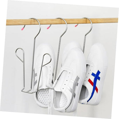 MAGICLULU Shoes Hanger Drying Rack with 5 Connectable U-shaped Hooks for Household Slippers Organizer Wall-mounted Hanging Shoe Drying Rack for Balcony and Closet Random Random Color