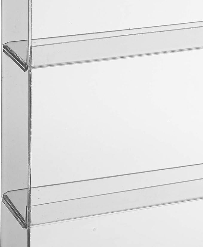 AMT 6 Tier Acrylic Nail Polish Racks for the Wall, Holds up to 180 Bottles, CLEAR Nail Polish Display, Essential Oils Organizer. Plus a Microfiber Cloth for Cleaning Purposes