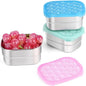 Tanjiae Snack Pro - Small (1 CUP) Stainless Steel Snack Containers for Kids | Easy Open Leak Proof Food Containers with Silicone Lids - Perfect Metal Toddler Lunch Box for Daycare and School (8oz)