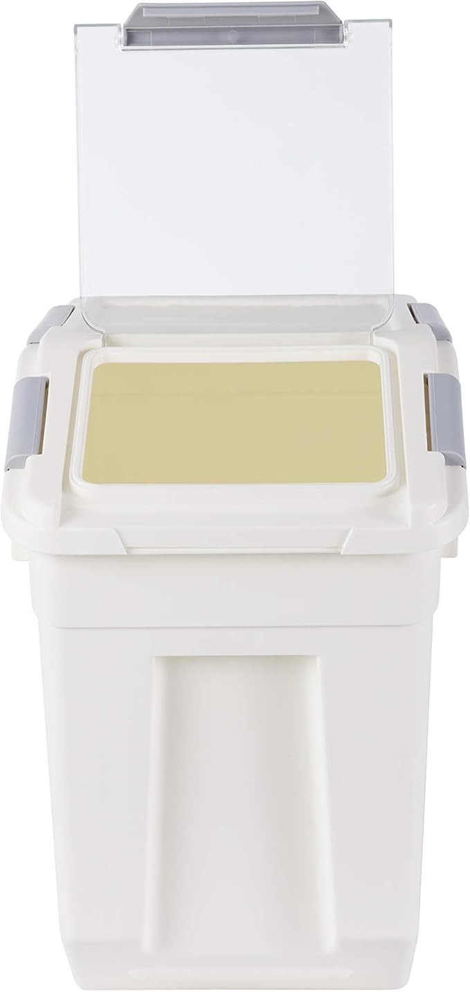 EonTone [2-Pack] 30 lbs Rice Storage Container, 15L Airtight Food Bin with Wheels for Flour, Pet Food