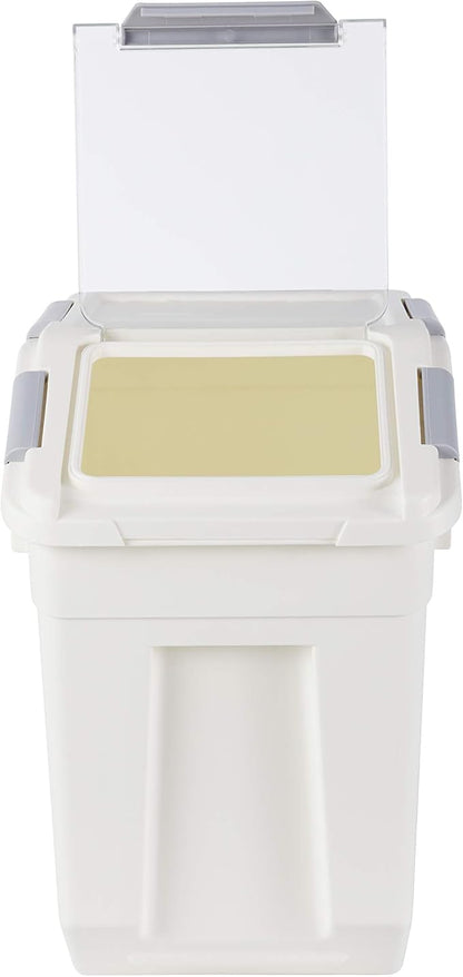 EonTone [2-Pack] 30 lbs Rice Storage Container, 15L Airtight Food Bin with Wheels for Flour, Pet Food