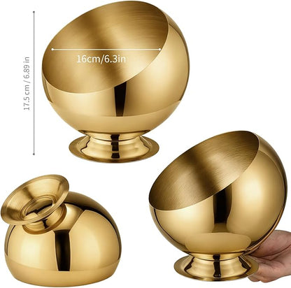 Coffee Pod Holder - Large Capacity Metal K Cup serve for Nespresso Pod Storage Container with Gold Finish, Multi-Use Creamer & Candy Bowl for Countertop, Coffee Bar Accessories(Gold)