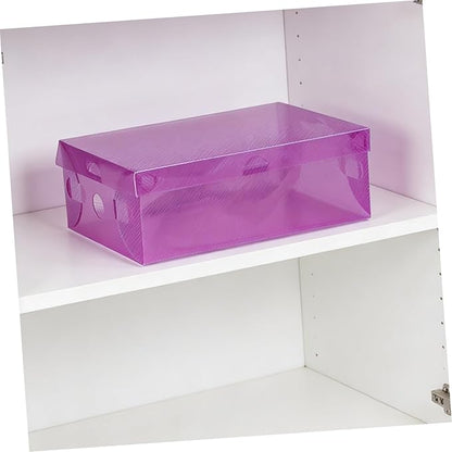 MAGICLULU 7pcs Shoe Storage Organizer Box Household Shoes Storage Box Cardboard Lids Case Sturdy and Stackable Bins for Organizing