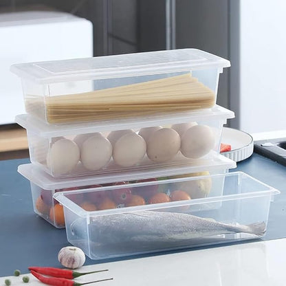 House of Heaven Fruit Storage Containers for Fridge (3 Pack) - 1.5L Produce Saver Containers for Refrigerator with Removable Drain Tray for Fruits and Vegetables Fridge Boxes (1.5 Liter x Pack of 3)