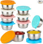 10 Pack 1.6 Oz Salad Dressing Containers To Go, Stainless Steel Small Condiment Containers with Lids, Reusable Leakproof Sauce Container Cups for Lunch Bento Box Picnic & Travel