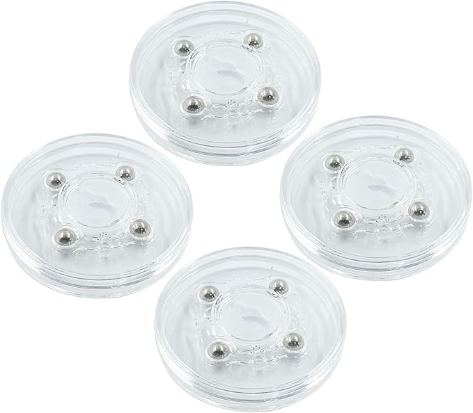 4 Pcs Mini Acrylic Lazy Susan Turntable,63mm/2.48 Inch Dia Ball Bearing Rotating Tray,Round Swivel Plate for Kitchen Pantry Cabinet Desk Decorating (2.48 Inch, Clear)