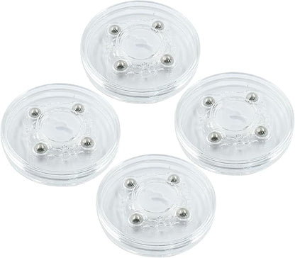 4 Pcs Mini Acrylic Lazy Susan Turntable,63mm/2.48 Inch Dia Ball Bearing Rotating Tray,Round Swivel Plate for Kitchen Pantry Cabinet Desk Decorating (2.48 Inch, Clear)