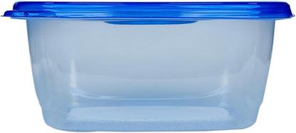 Glad GladWare Deep Dish Food Storage Containers with Lids, Large Rectangle BPA Free Plastic for Soups Salads and Meal Prep, Lock Tight Seal, Microwave Dishwasher Safe, 64 Oz, 3 Count