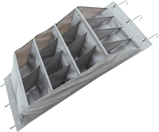 Ciieeo Multi-layer over The Door Organizer Hanging Storage Bag for Shoes Accessories Breathable Space-saving for Home Office Gray