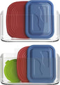 MaraFansie 2 Pack Over Cabinet Organizer Storage Lid Organizer Caddy Space Saver No Drilling Adhesive Hook Over Door Organizer, Transparent, MFLO2PUSNEW