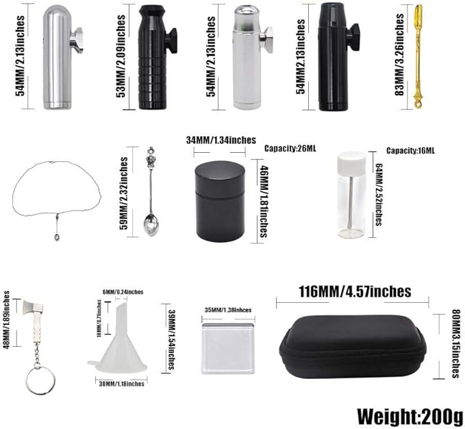 Kitchen Spice Dispenser Set with Pouch – 12Pcs Stainless Steel Spice Jars Airtight, Mini Funnel & Spoon for Camping BBQ Cooking, Space-Saving Seasoning Organizer for Home & Travel (Black)