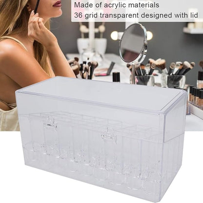 Dioche 36 Grid Dust Proof Lipstick Storage Organizer Rack, Made of Acrylic Material, Neat and Tidy for Lipstick Cosmetics Earrings, Dioche8c4oazgv2t