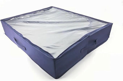 UNIWARE Space Saving Organizer (29.5"x23.6"x6" Navy Blue 12 Pair Shoe Organizer)