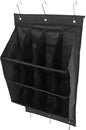 Operitacx Foldable Over-the-door Shoe Organizer 12-grid Hanging Storage Rack for Sneakers Boots Slippers Breathable Vertical Shoe Rack for Closet Door