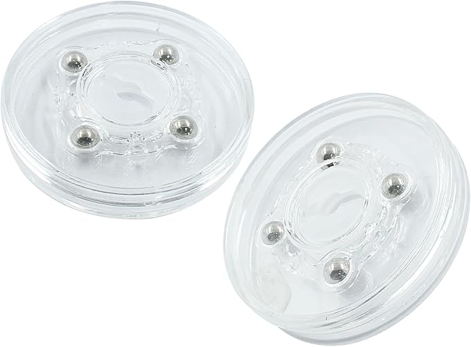 4 Pcs Mini Acrylic Lazy Susan Turntable,63mm/2.48 Inch Dia Ball Bearing Rotating Tray,Round Swivel Plate for Kitchen Pantry Cabinet Desk Decorating (2.48 Inch, Clear)