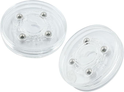 4 Pcs Mini Acrylic Lazy Susan Turntable,63mm/2.48 Inch Dia Ball Bearing Rotating Tray,Round Swivel Plate for Kitchen Pantry Cabinet Desk Decorating (2.48 Inch, Clear)