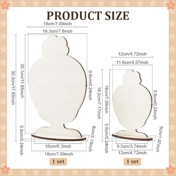 PH PandaHall 2pcs Wood Hat Hairband Display Stand 2 Sizes Hair Clip Holder Wooden Hat Stand Racks Headband Storage Display Board Rustic Hair Tie Holders for Headband Hats Necklace Accessories Dresser