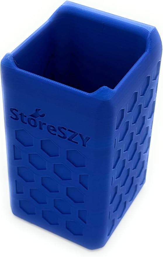 Magnetic Zip Tie Holder – Tool Organizer with Rubberized Magnets | Multiple Sizes & Colors for Garage, Shop, or Toolbox Storage (Blue, Short)