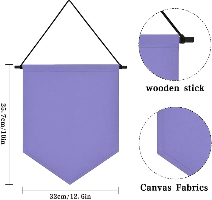 Wall Hanging Brooch Organizer Storage Board Colorful Enamel Pin Badge Canvas Display Banner Earrings Case Collection Holder 12.6x10in(Not Include Any Accessories) (Purple)